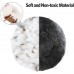 Soft Plush Dog Bed, Dog Cat Luxury Faux Fur Donut Cushion, Warm Cozy Joint Anxiety Relief Sleeper